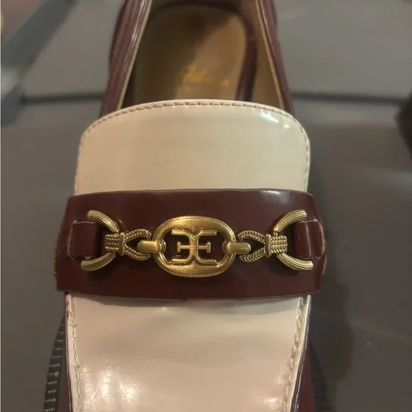 Sam Edelman Quincy Block Heel Loafers – Syrah & Modern Ivory - Picture 3 of 6